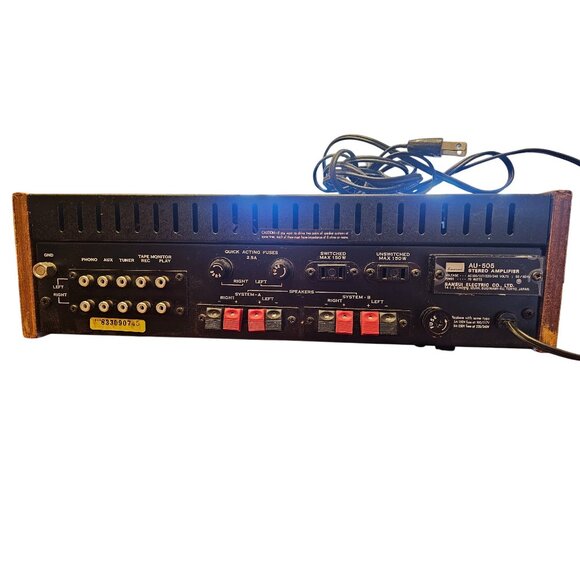 Sansui AU-505 Vintage Stereo Amplifier 70W Black & Wood Panel Classic Hi-Fi Audi - Picture 3 of 8